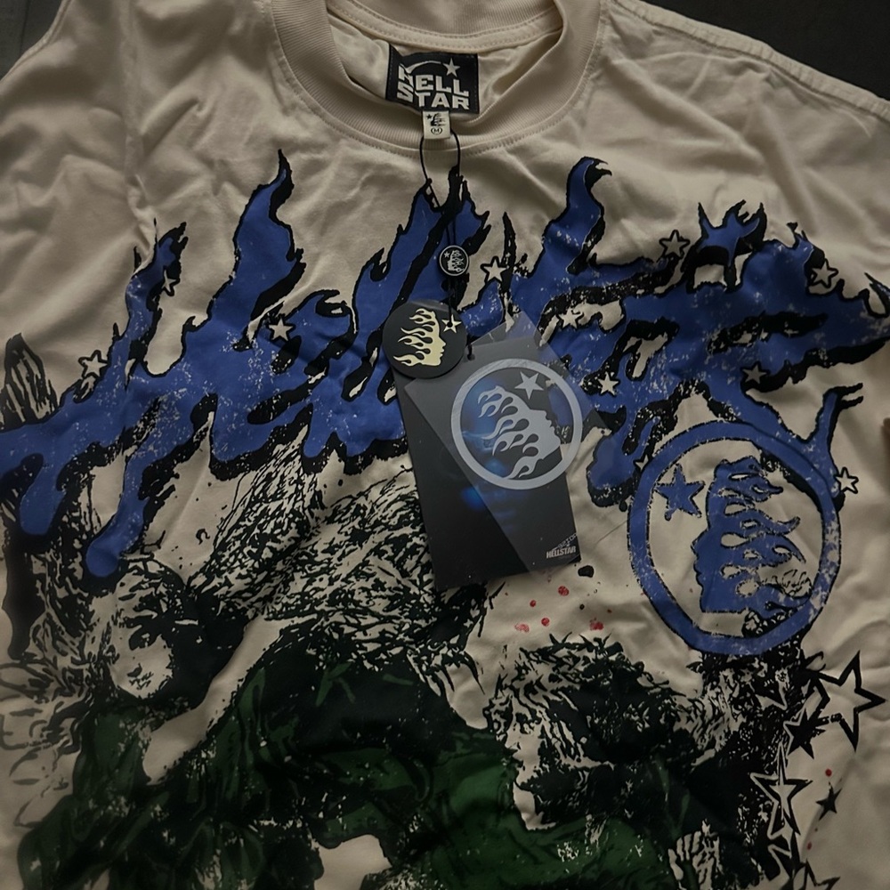 Hellstar Graphic Short Sleeve Tee - Blue and Black